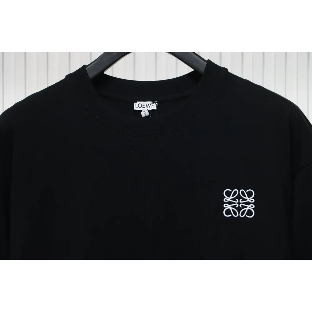 Loewe classic embroidered logo short sleeve black