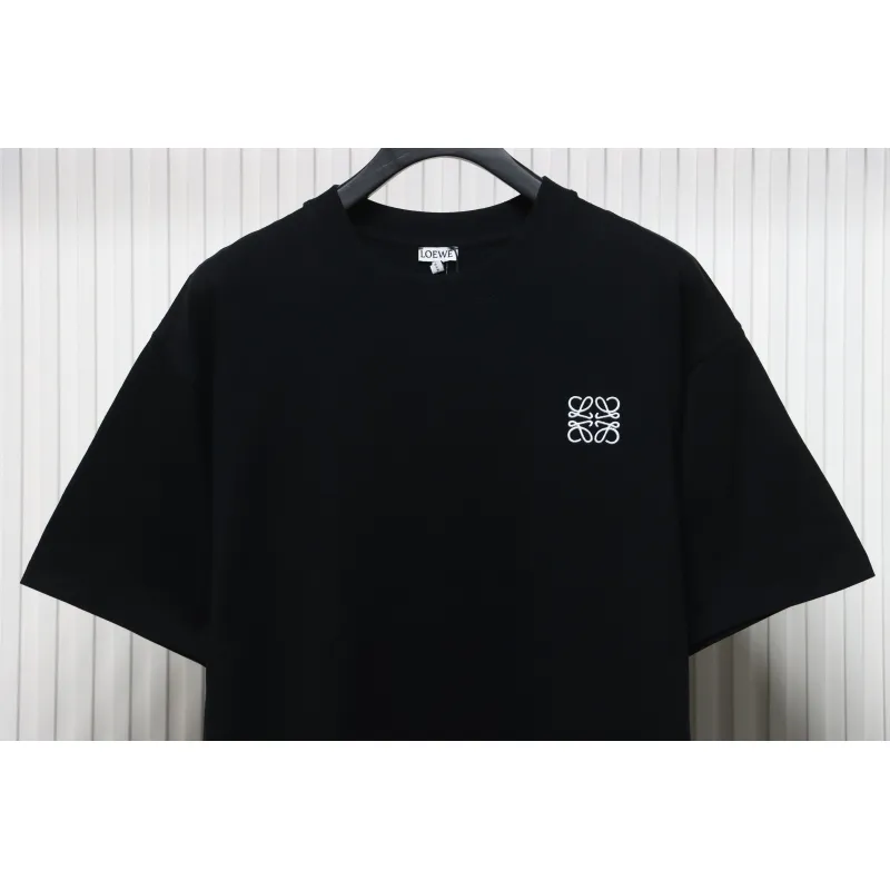 Loewe classic embroidered logo short sleeve black