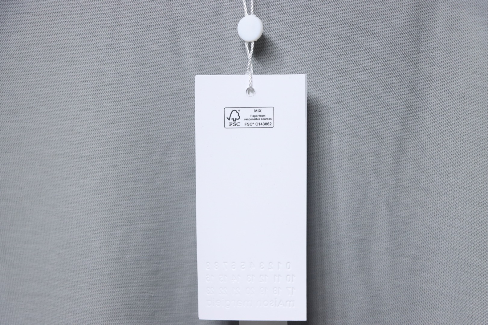 Maison Margiela Geometric Numbers Embroidery Short Sleeve T-Shirt Grey