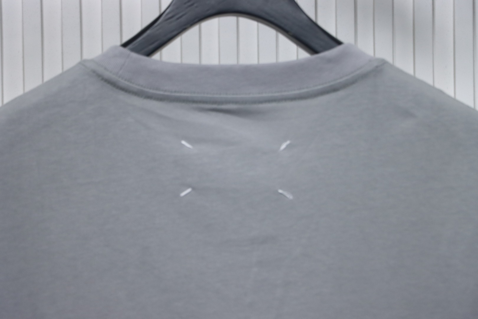 Maison Margiela Geometric Numbers Embroidery Short Sleeve T-Shirt Grey