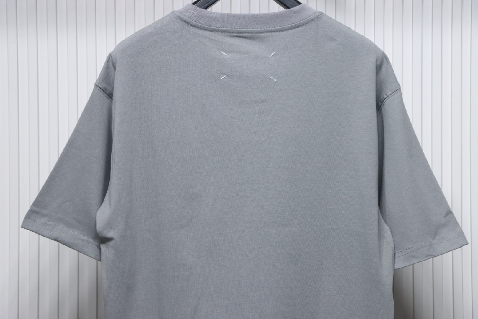 Maison Margiela Geometric Numbers Embroidery Short Sleeve T-Shirt Grey