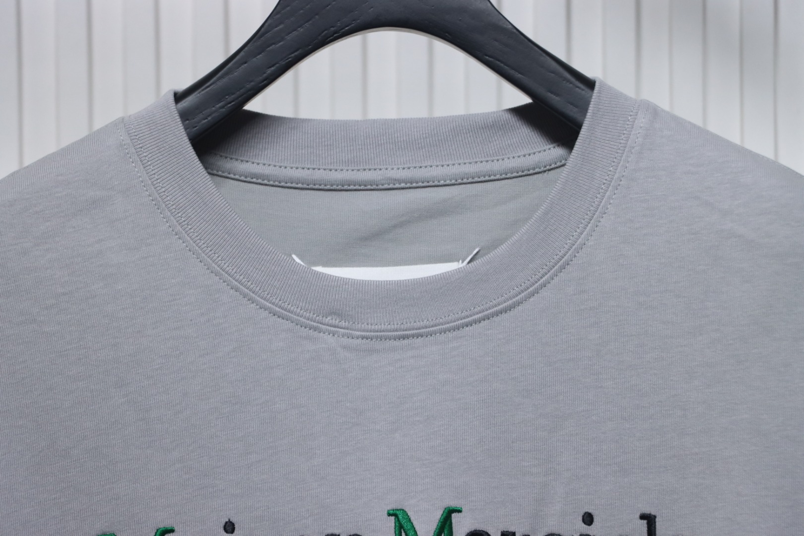 Maison Margiela Geometric Numbers Embroidery Short Sleeve T-Shirt Grey