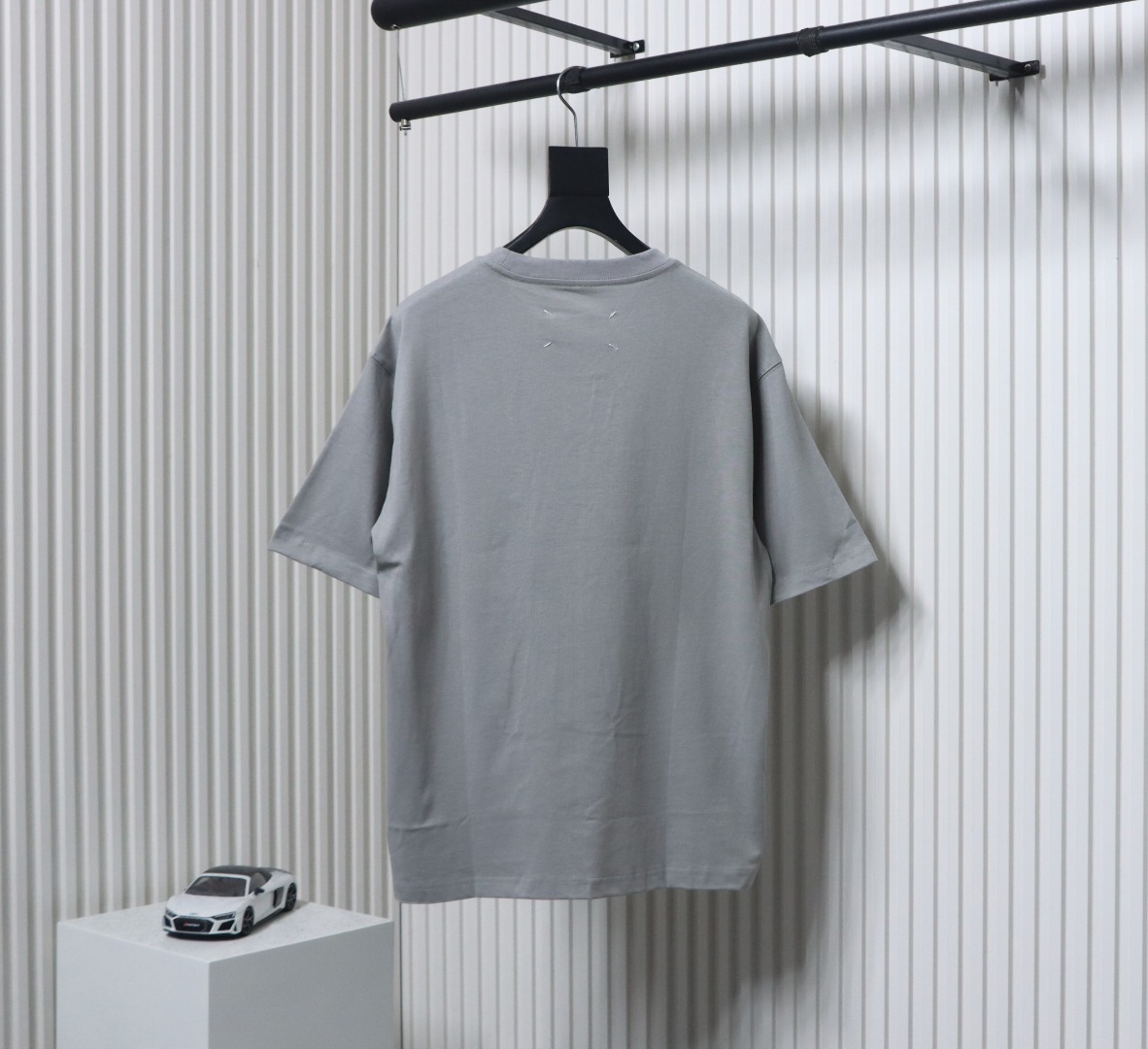 Maison Margiela Geometric Numbers Embroidery Short Sleeve T-Shirt Grey