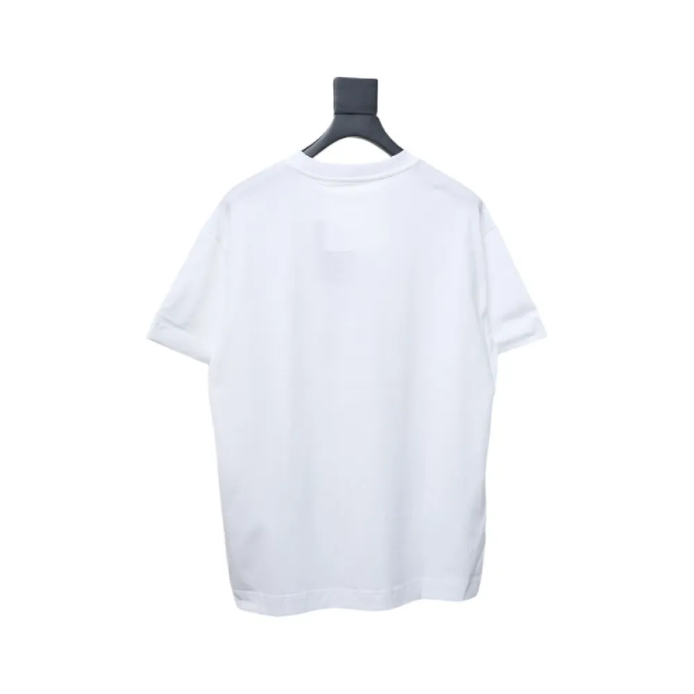 Givenchy 25ss braid 4G letter print short sleeve white