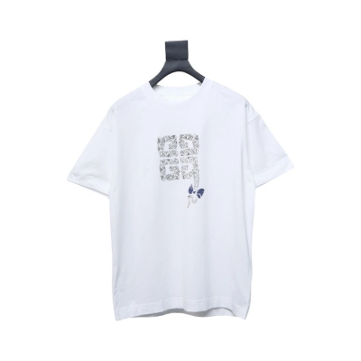 Givenchy 25ss braid 4G letter print short sleeve white 01