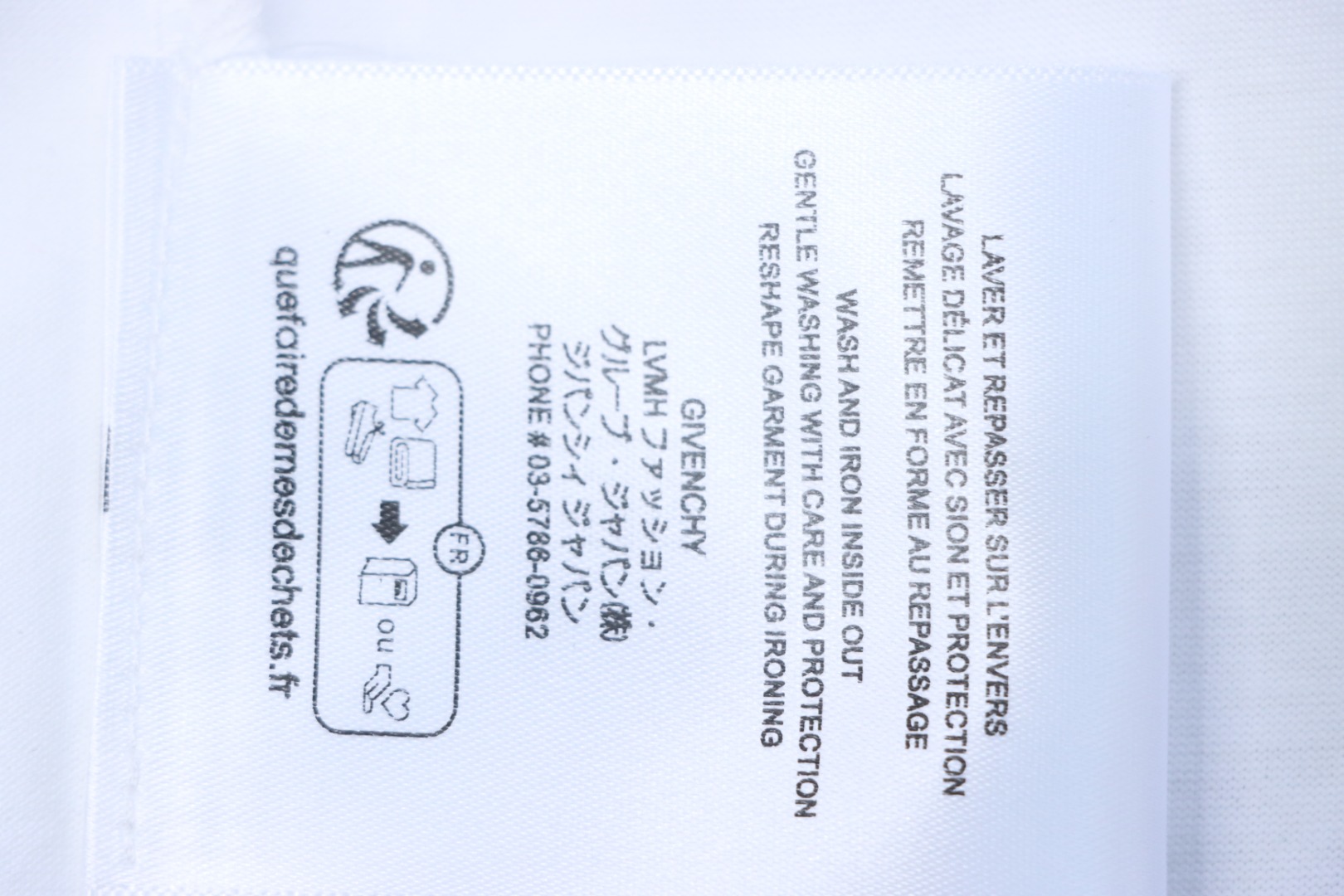 Givenchy 25ss braid 4G letter print short sleeve white