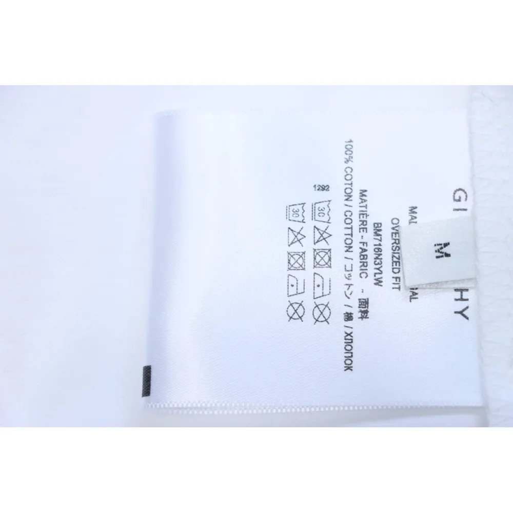 Givenchy 25ss braid 4G letter print short sleeve white