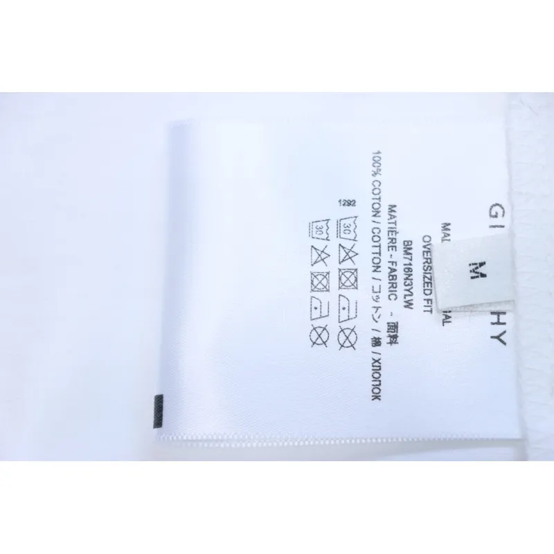 Givenchy 25ss braid 4G letter print short sleeve white
