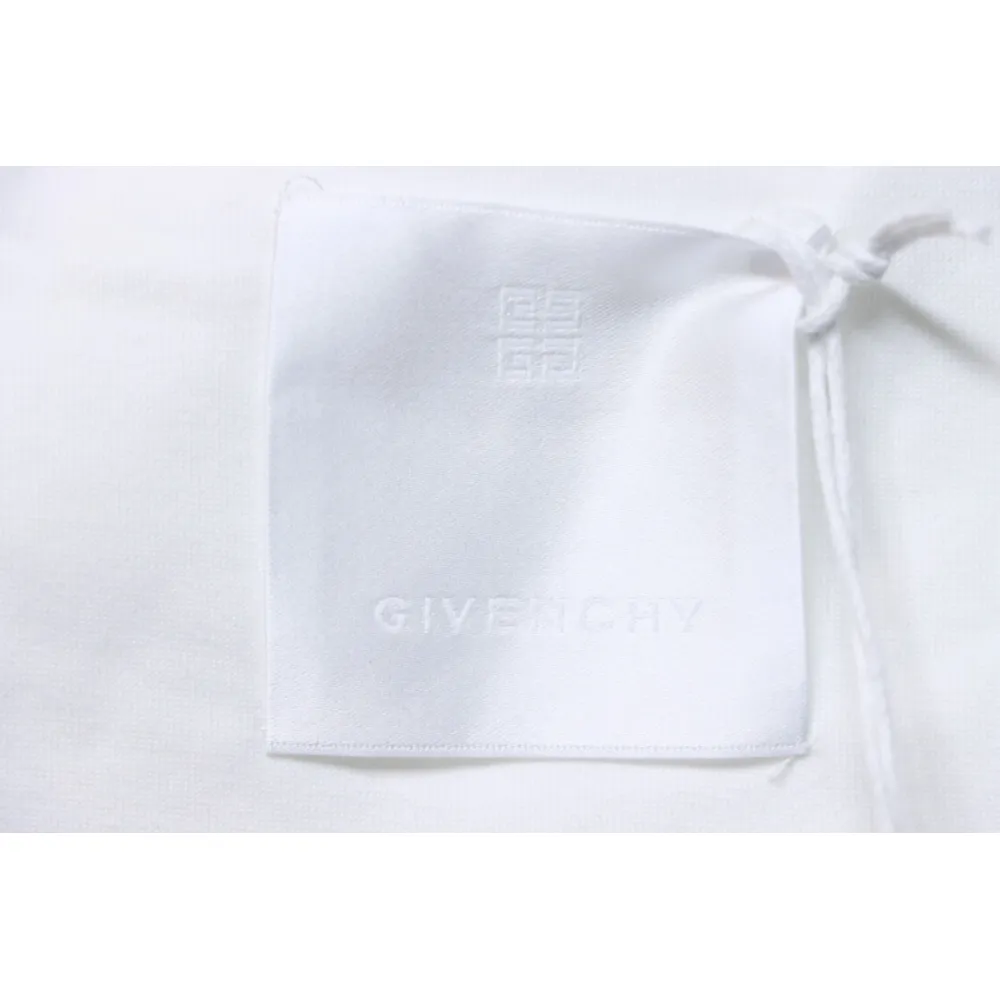 Givenchy 25ss braid 4G letter print short sleeve white
