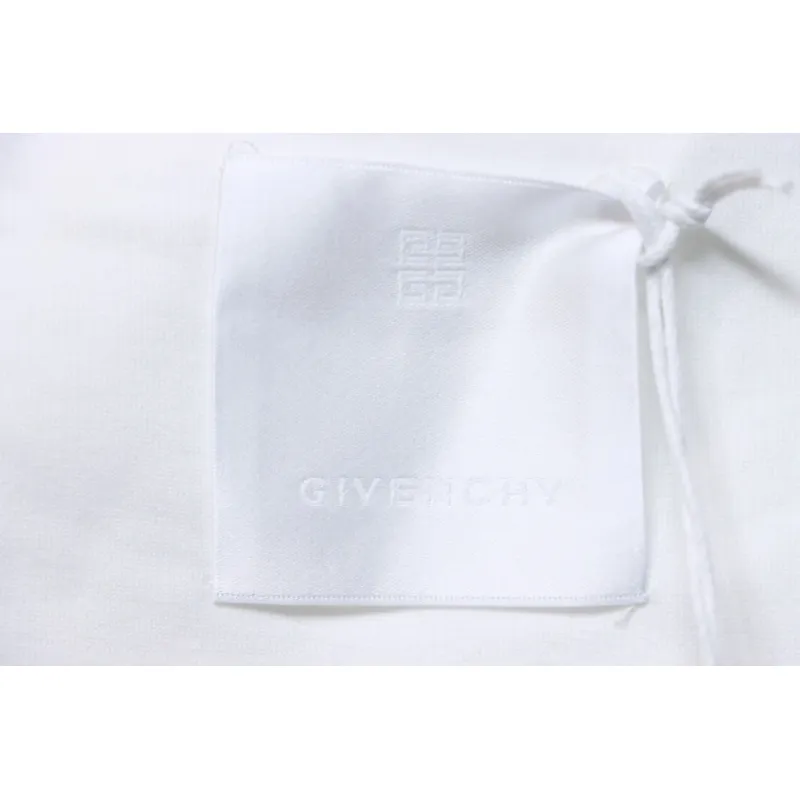 Givenchy 25ss braid 4G letter print short sleeve white
