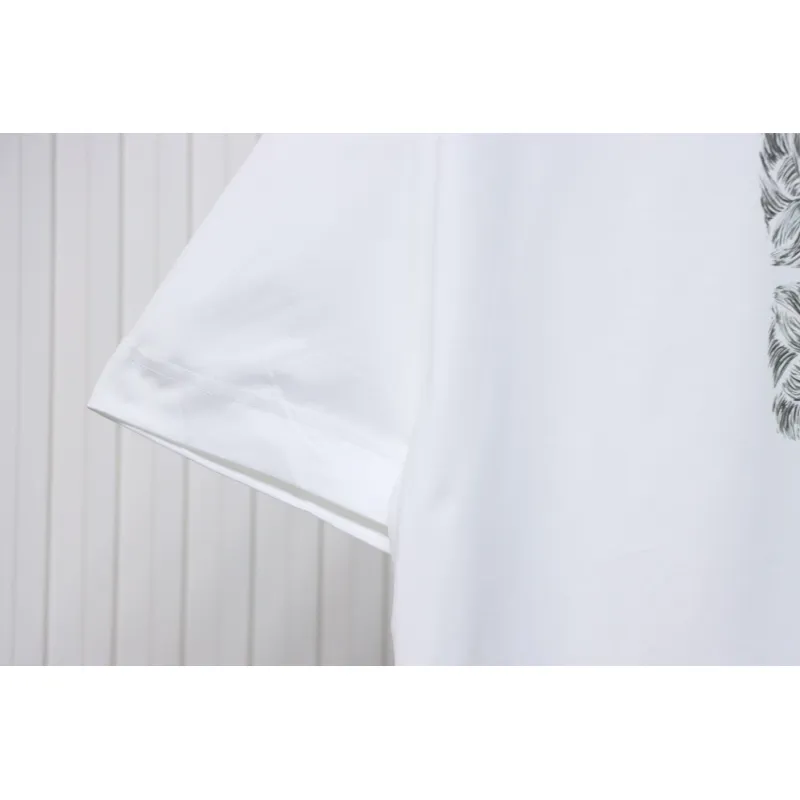Givenchy 25ss braid 4G letter print short sleeve white