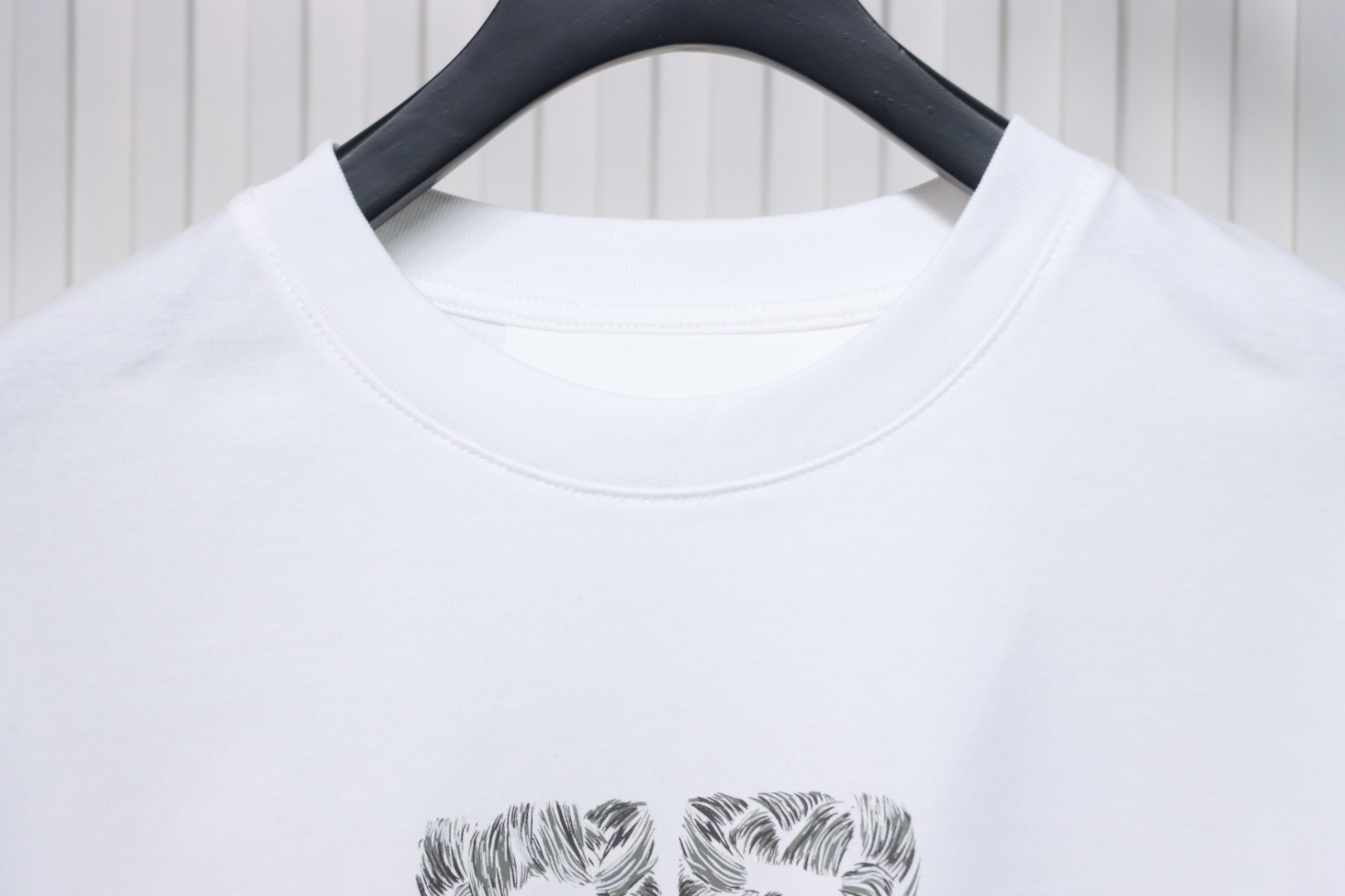 Givenchy 25ss braid 4G letter print short sleeve white