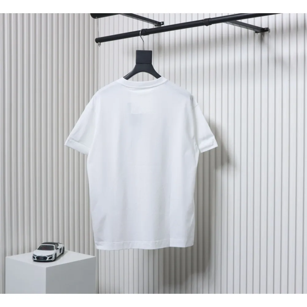 Givenchy 25ss braid 4G letter print short sleeve white