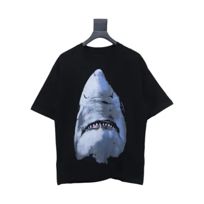 Givenchy 25ss classic shark white ink print short-sleeved T-shirt 01