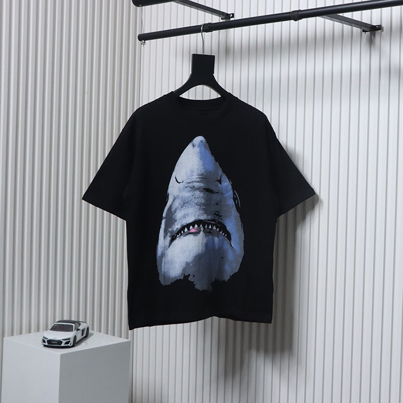 Givenchy 25ss classic shark white ink print short-sleeved T-shirt