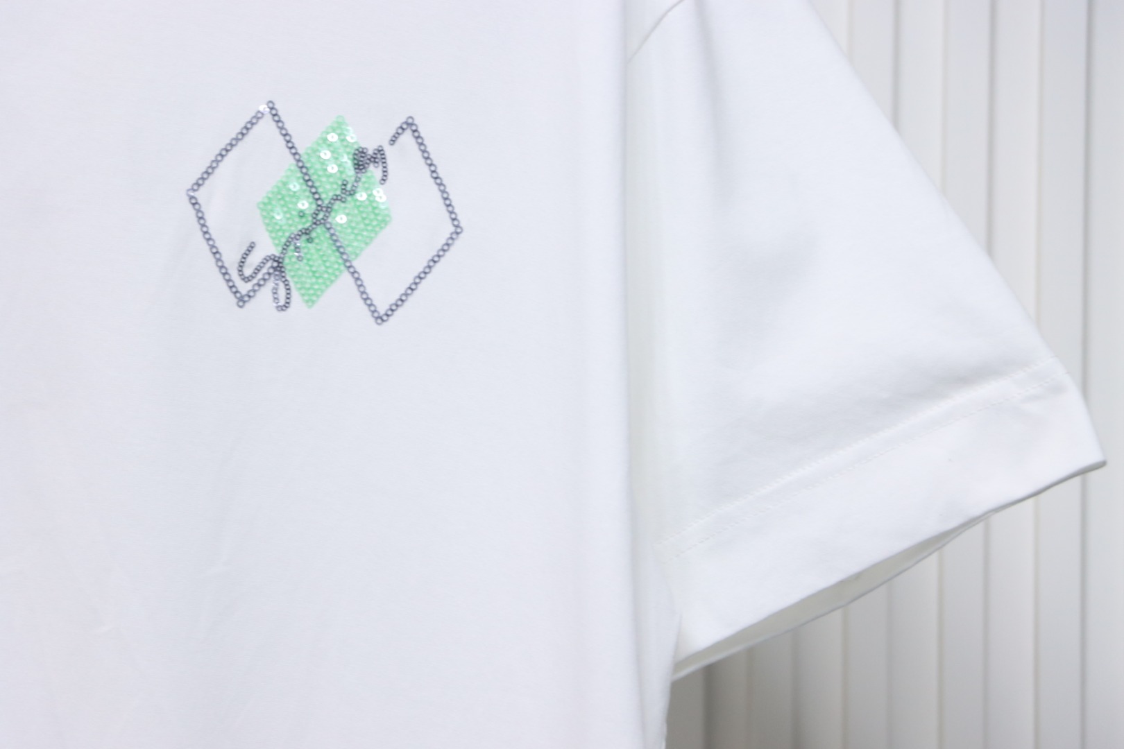 Givenchy 25ss sequined logo short sleeve