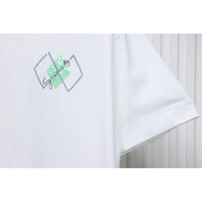 Givenchy 25ss sequined logo short sleeve