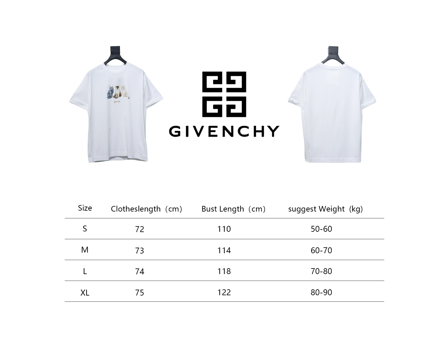 Givenchy 25ss three cats print short sleeves