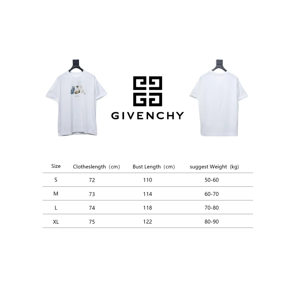 Givenchy 25ss three cats print short sleeves