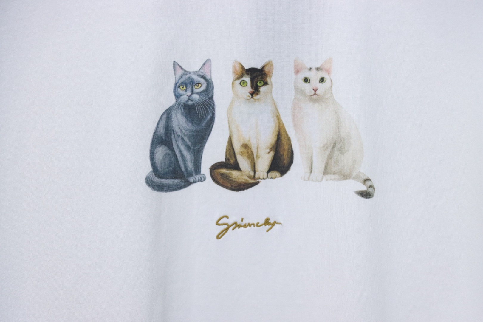 Givenchy 25ss three cats print short sleeves
