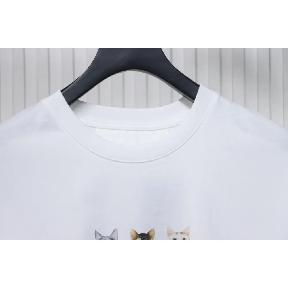 Givenchy 25ss three cats print short sleeves