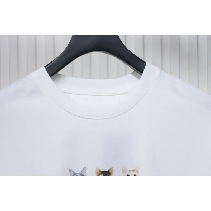 Givenchy 25ss three cats print short sleeves