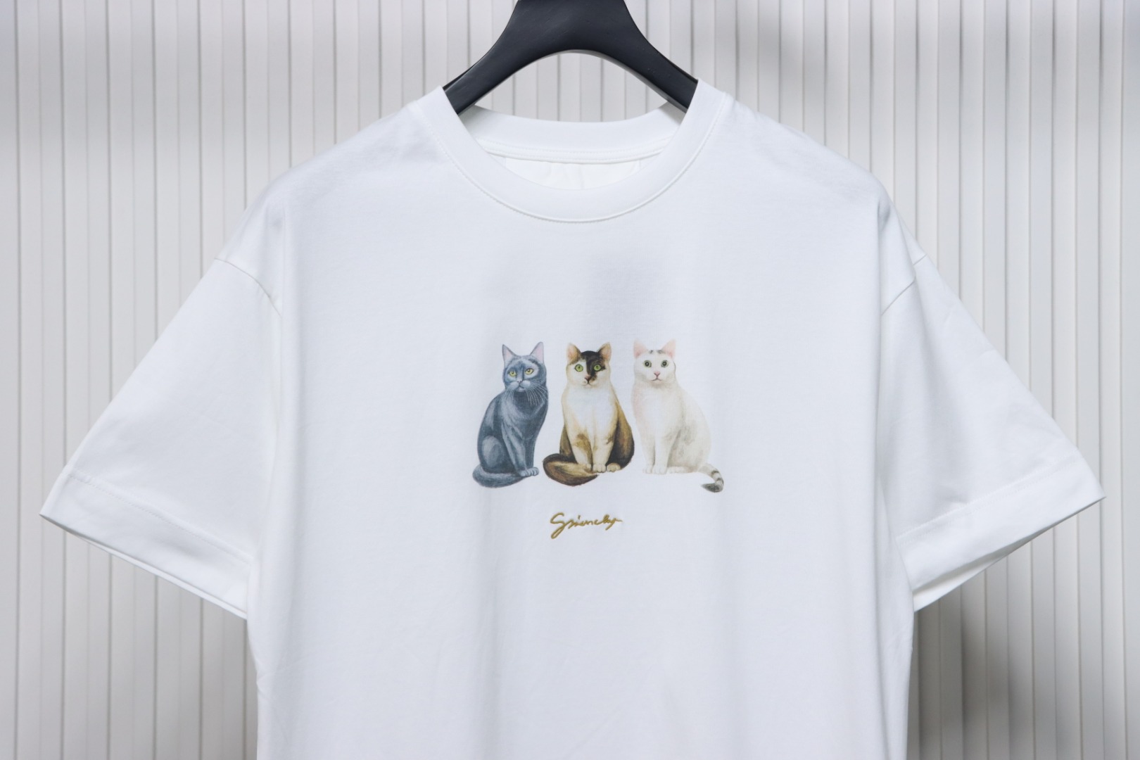 Givenchy 25ss three cats print short sleeves