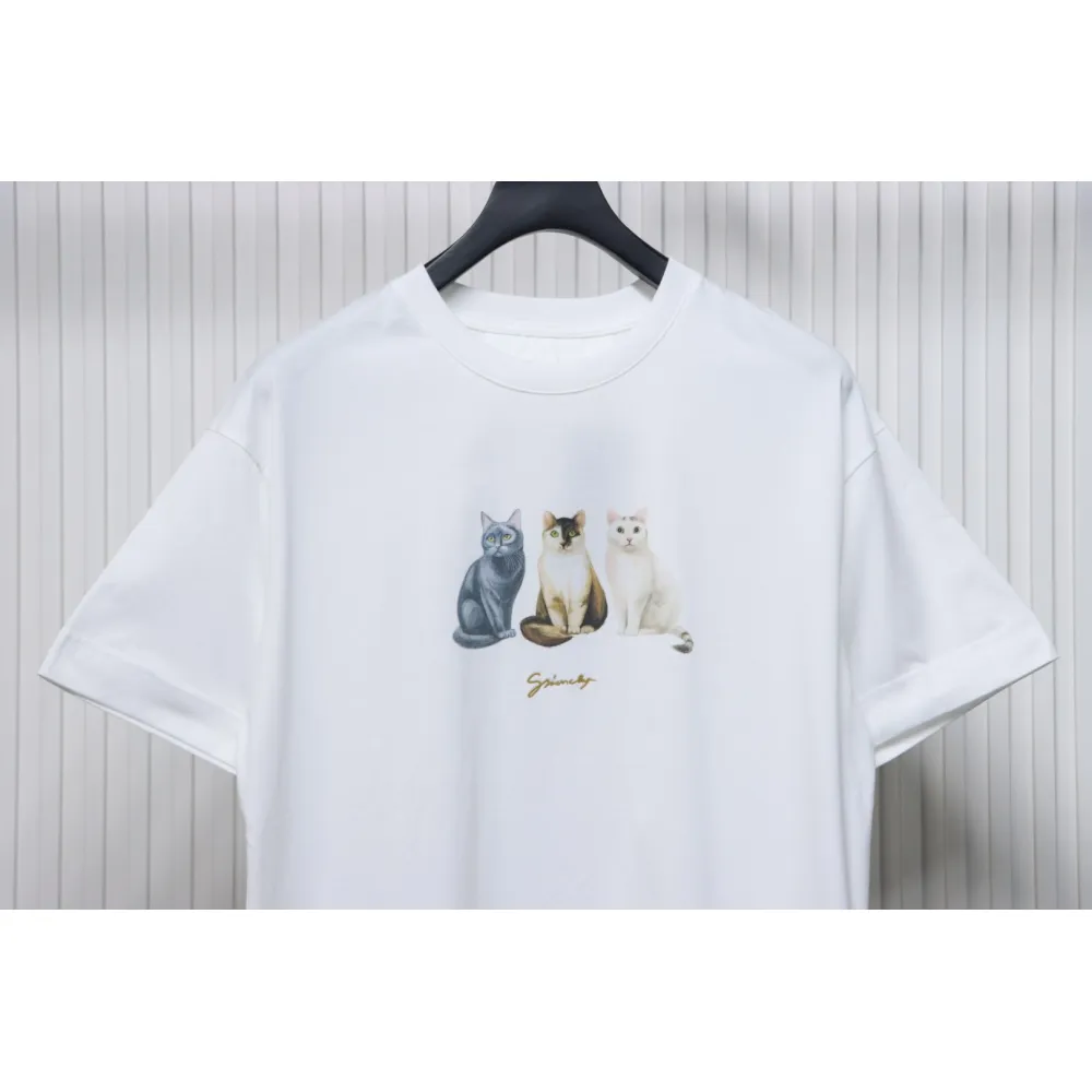 Givenchy 25ss three cats print short sleeves
