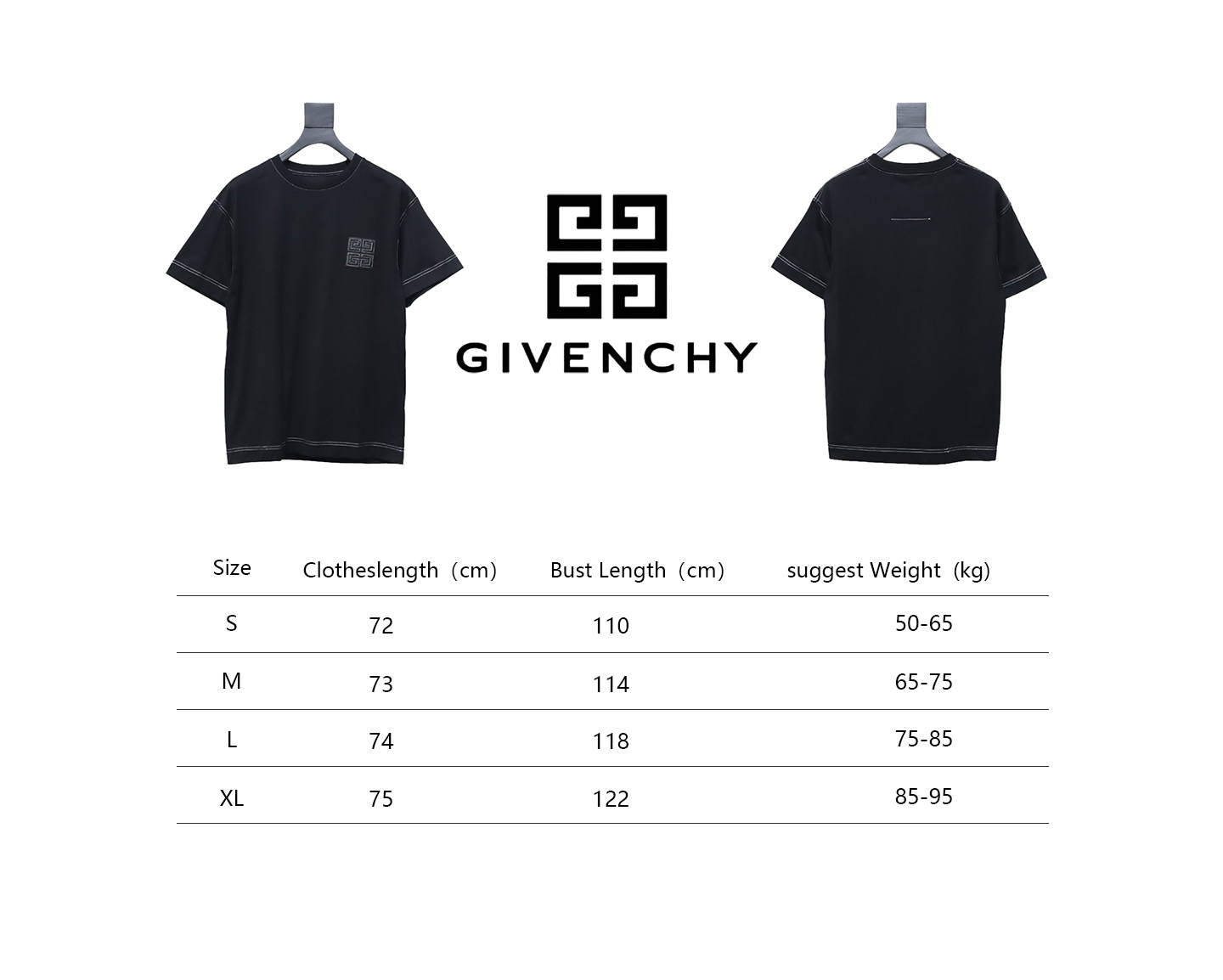 Givenchy 4G embroidered short-sleeved T-shirt on chest