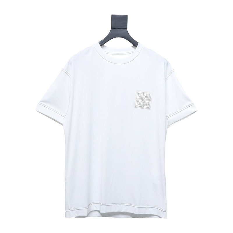 Givenchy 4G embroidered short-sleeved T-shirt on chest White