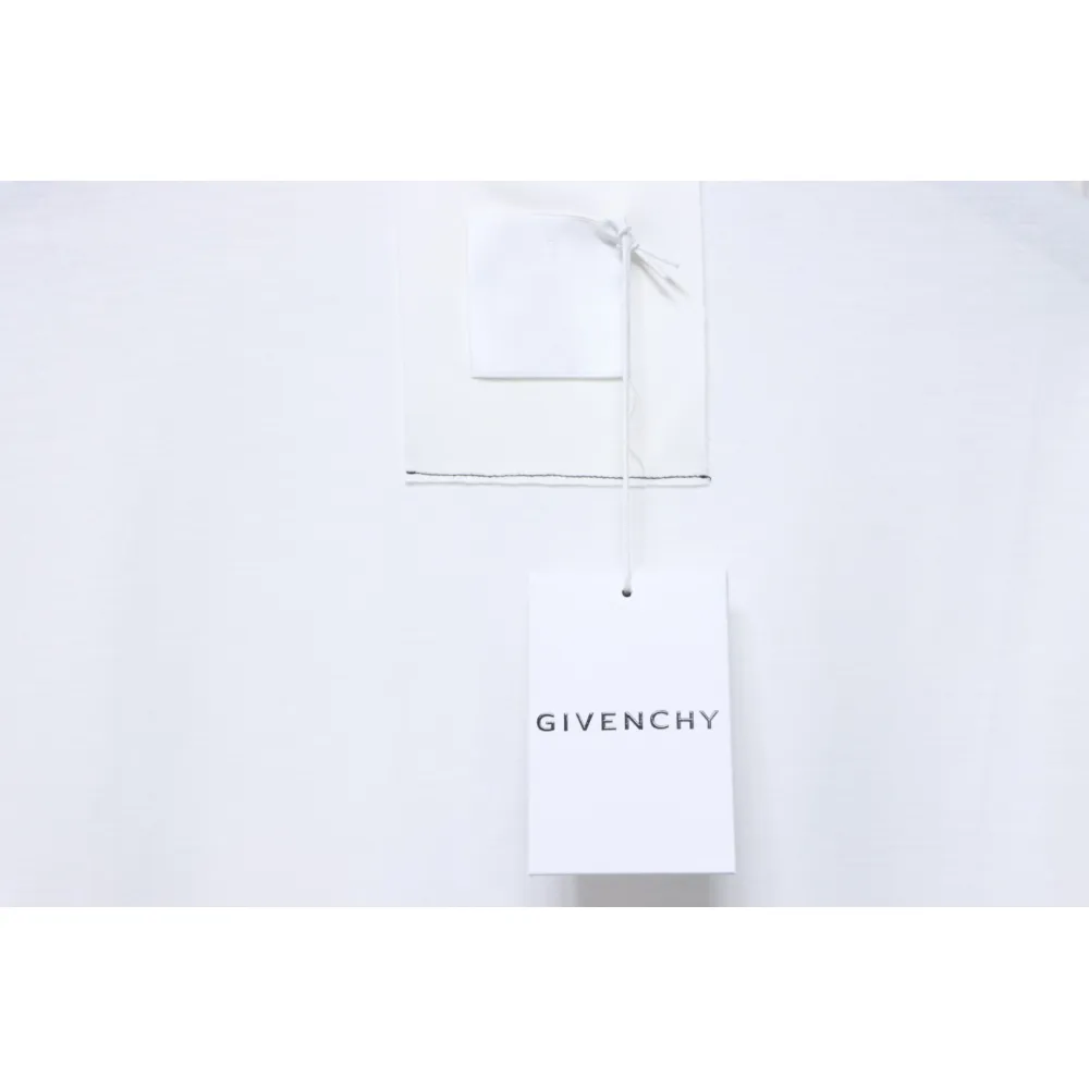 Givenchy 4G embroidered short-sleeved T-shirt on chest White