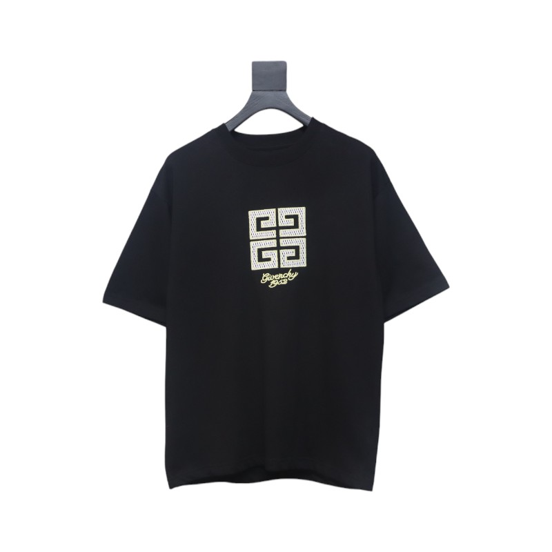 Givenchy Eyelet Embroidery Crewneck Short Sleeve T-Shirt black