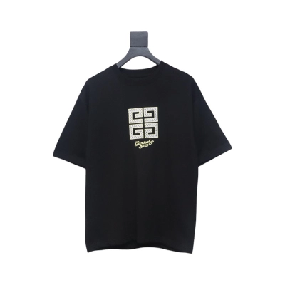Givenchy Eyelet Embroidery Crewneck Short Sleeve T-Shirt black 01