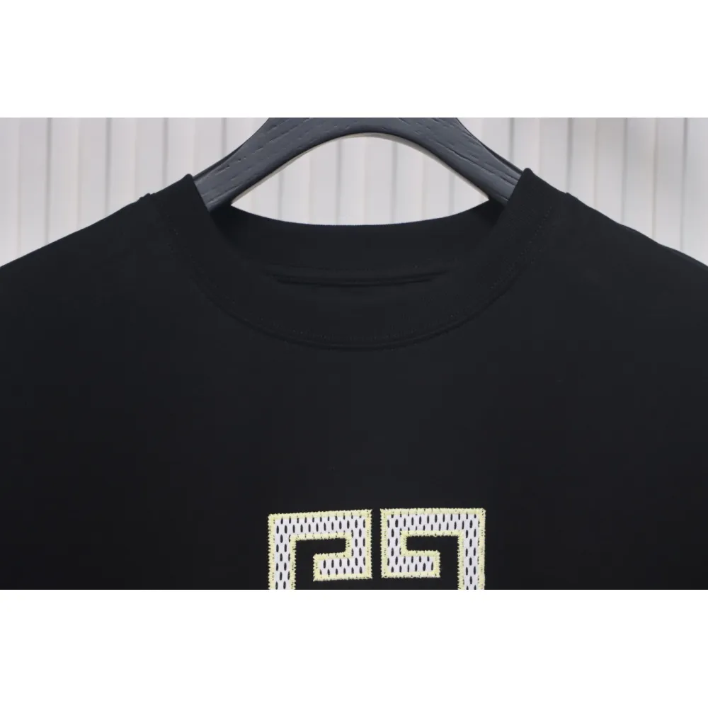 Givenchy Eyelet Embroidery Crewneck Short Sleeve T-Shirt black