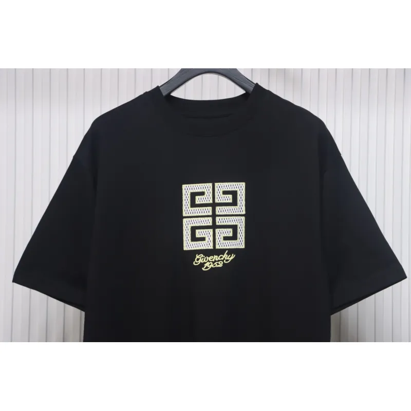Givenchy Eyelet Embroidery Crewneck Short Sleeve T-Shirt black