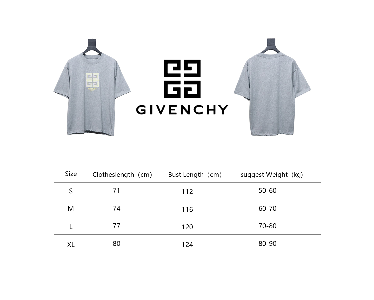 Givenchy Eyelet Embroidery Crewneck Short Sleeve T-Shirt Grey