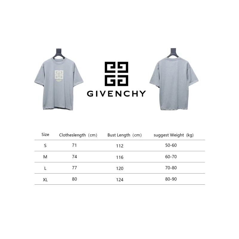 Givenchy Eyelet Embroidery Crewneck Short Sleeve T-Shirt Grey