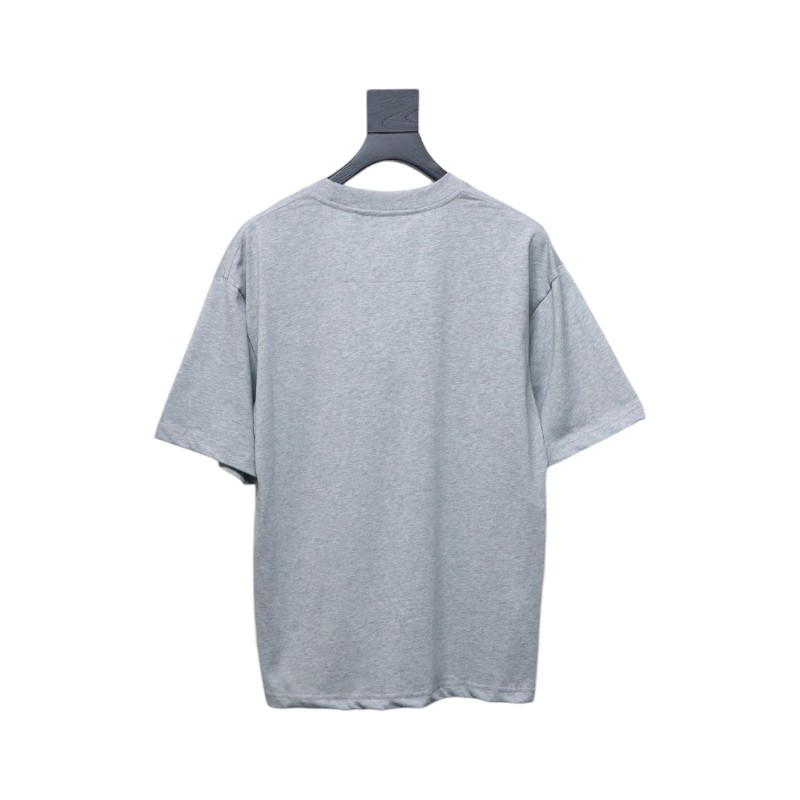 Givenchy Eyelet Embroidery Crewneck Short Sleeve T-Shirt Grey
