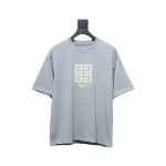Givenchy Eyelet Embroidery Crewneck Short Sleeve T-Shirt Grey