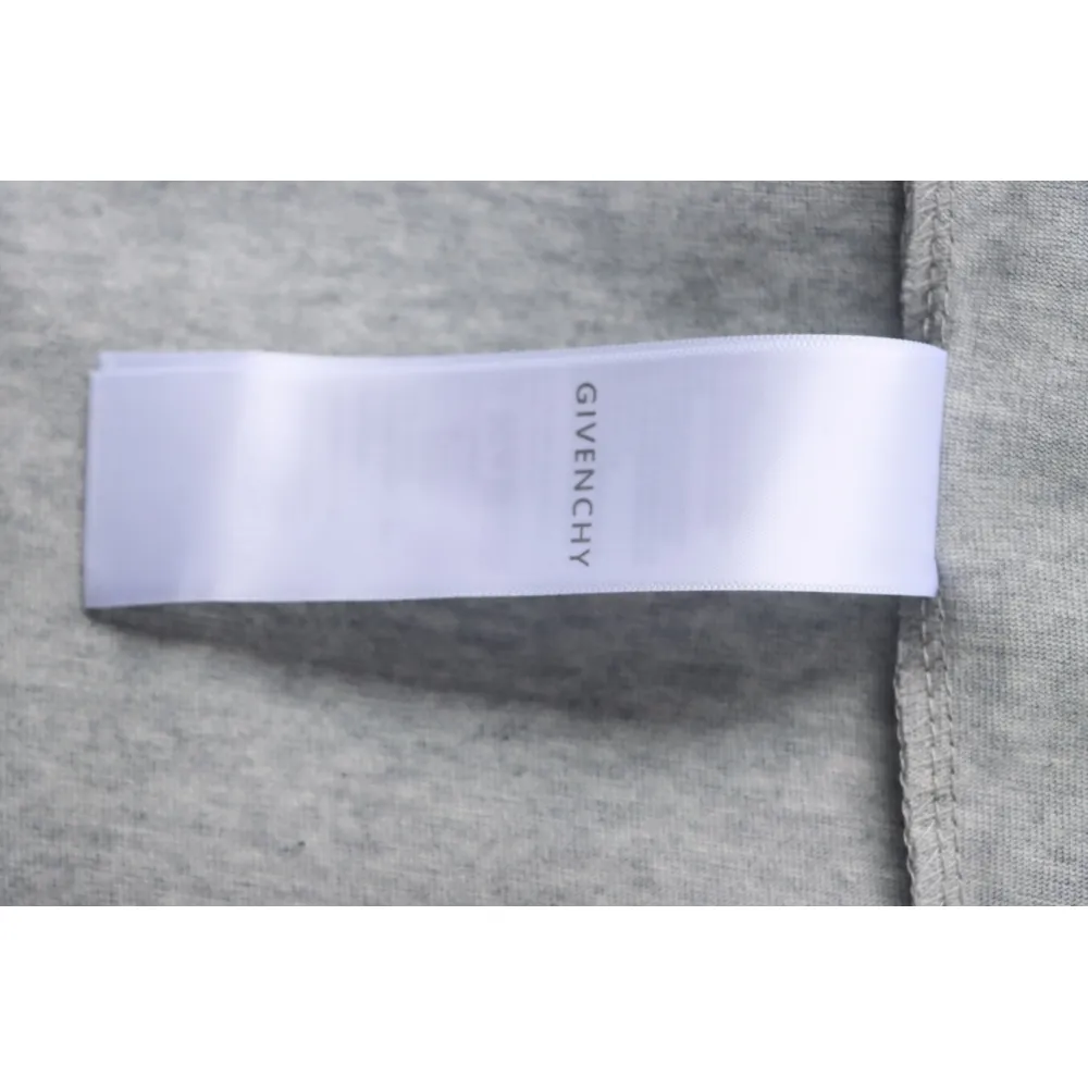 Givenchy Eyelet Embroidery Crewneck Short Sleeve T-Shirt Grey