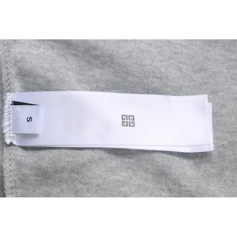 Givenchy Eyelet Embroidery Crewneck Short Sleeve T-Shirt Grey