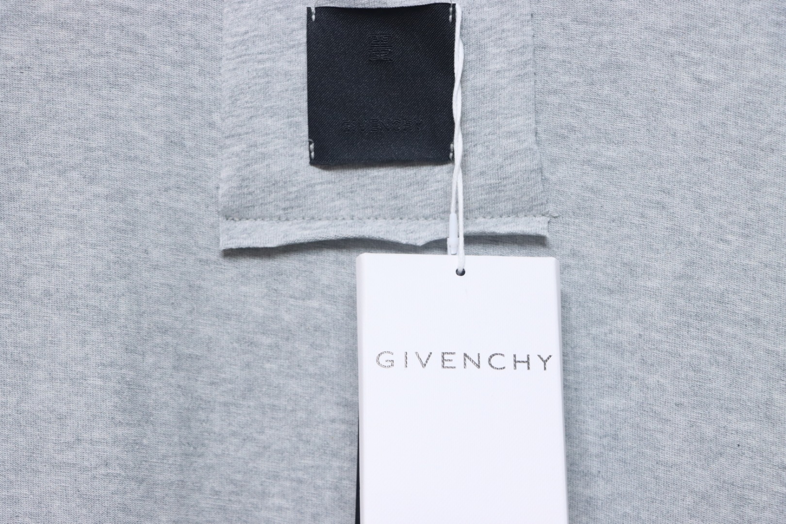 Givenchy Eyelet Embroidery Crewneck Short Sleeve T-Shirt Grey