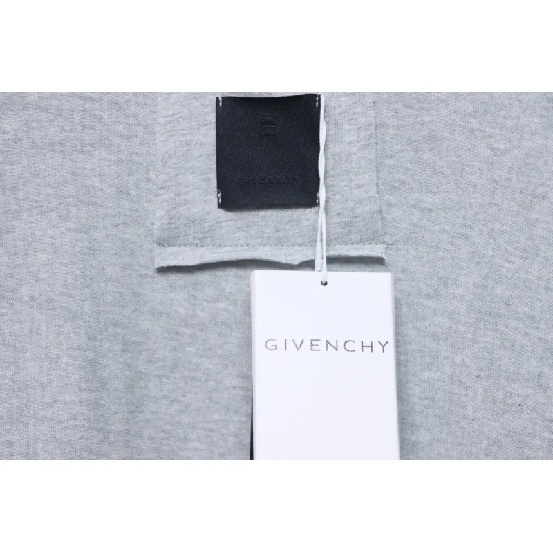 Givenchy Eyelet Embroidery Crewneck Short Sleeve T-Shirt Grey