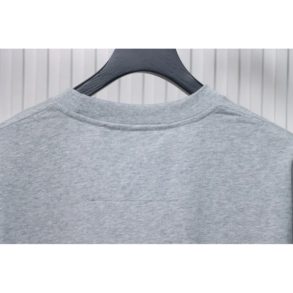 Givenchy Eyelet Embroidery Crewneck Short Sleeve T-Shirt Grey