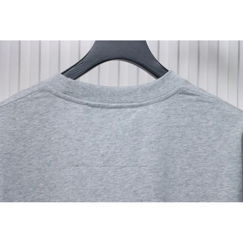 Givenchy Eyelet Embroidery Crewneck Short Sleeve T-Shirt Grey