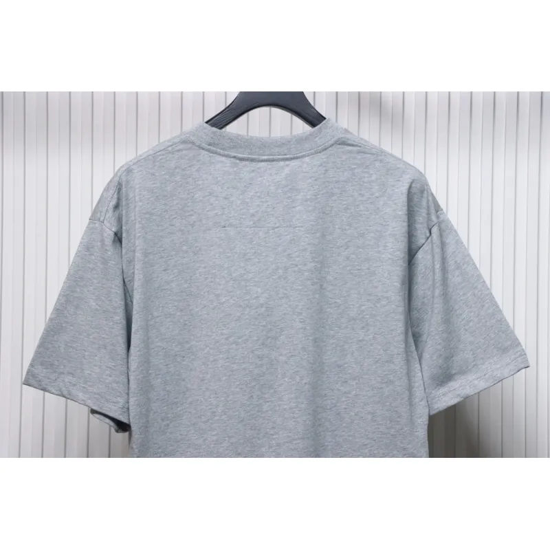 Givenchy Eyelet Embroidery Crewneck Short Sleeve T-Shirt Grey