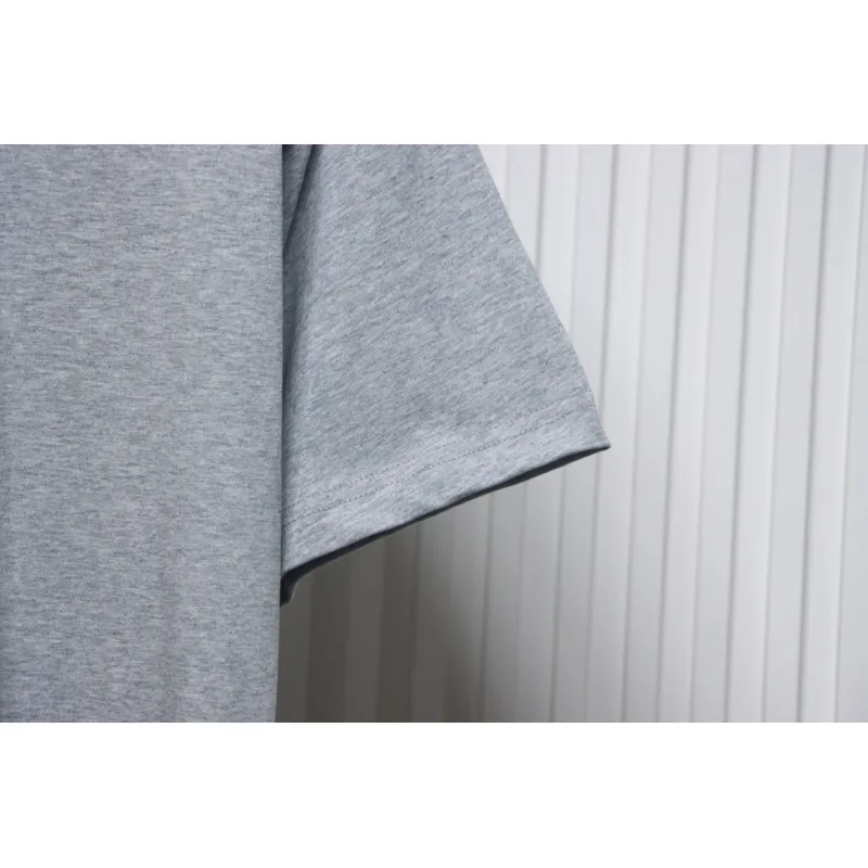 Givenchy Eyelet Embroidery Crewneck Short Sleeve T-Shirt Grey