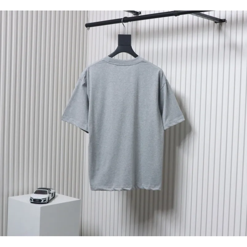 Givenchy Eyelet Embroidery Crewneck Short Sleeve T-Shirt Grey