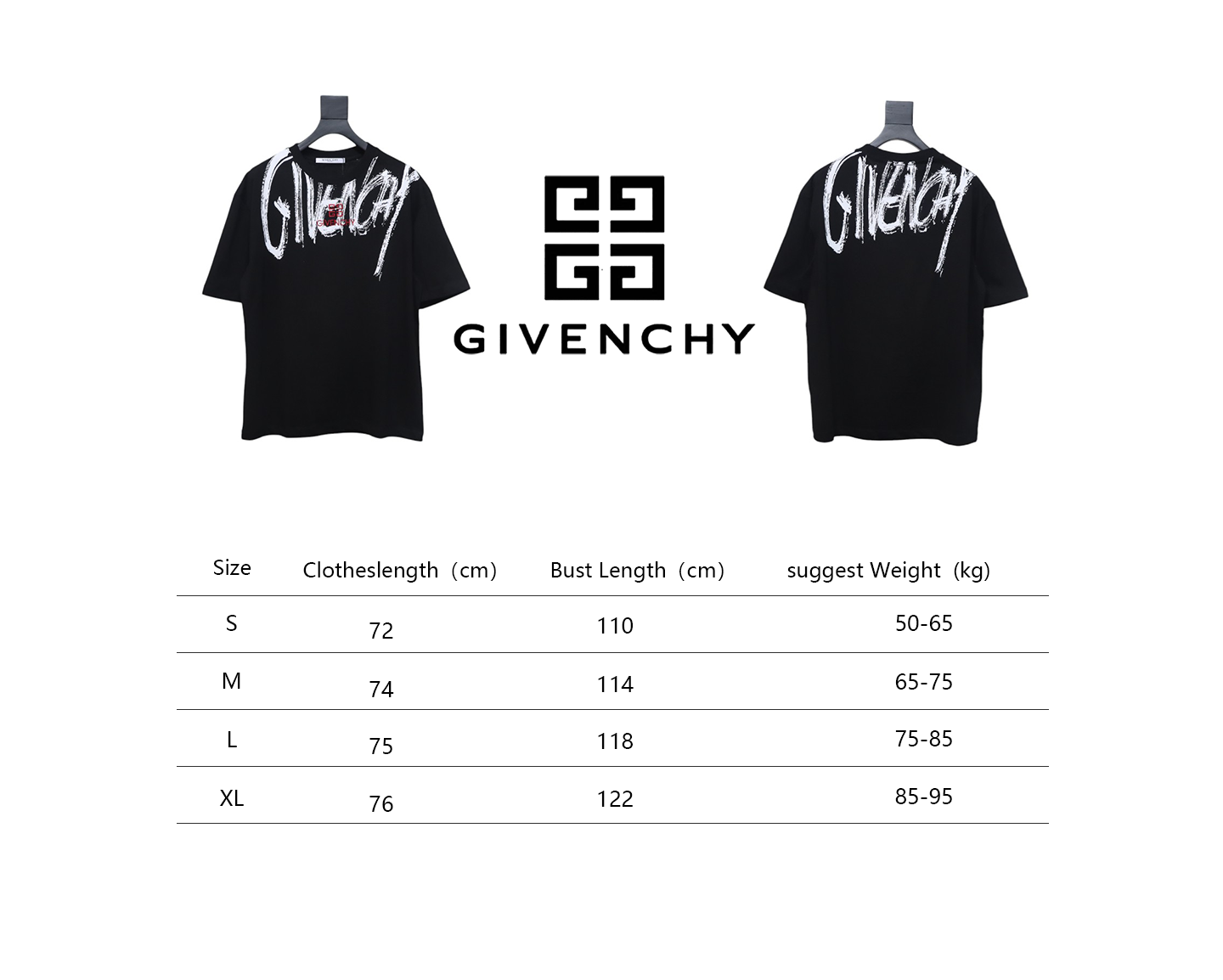 Givenchy Graffiti Letters Embroidered Logo Short Sleeve T-Shirt black