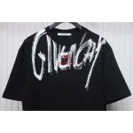 Givenchy Graffiti Letters Embroidered Logo Short Sleeve T-Shirt black